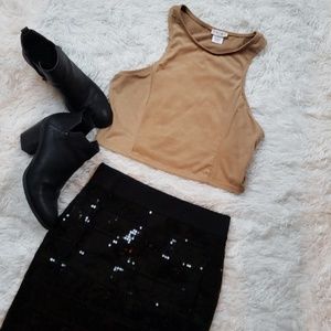 Tan crop top